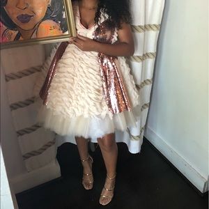 Customized sequin and floral dress